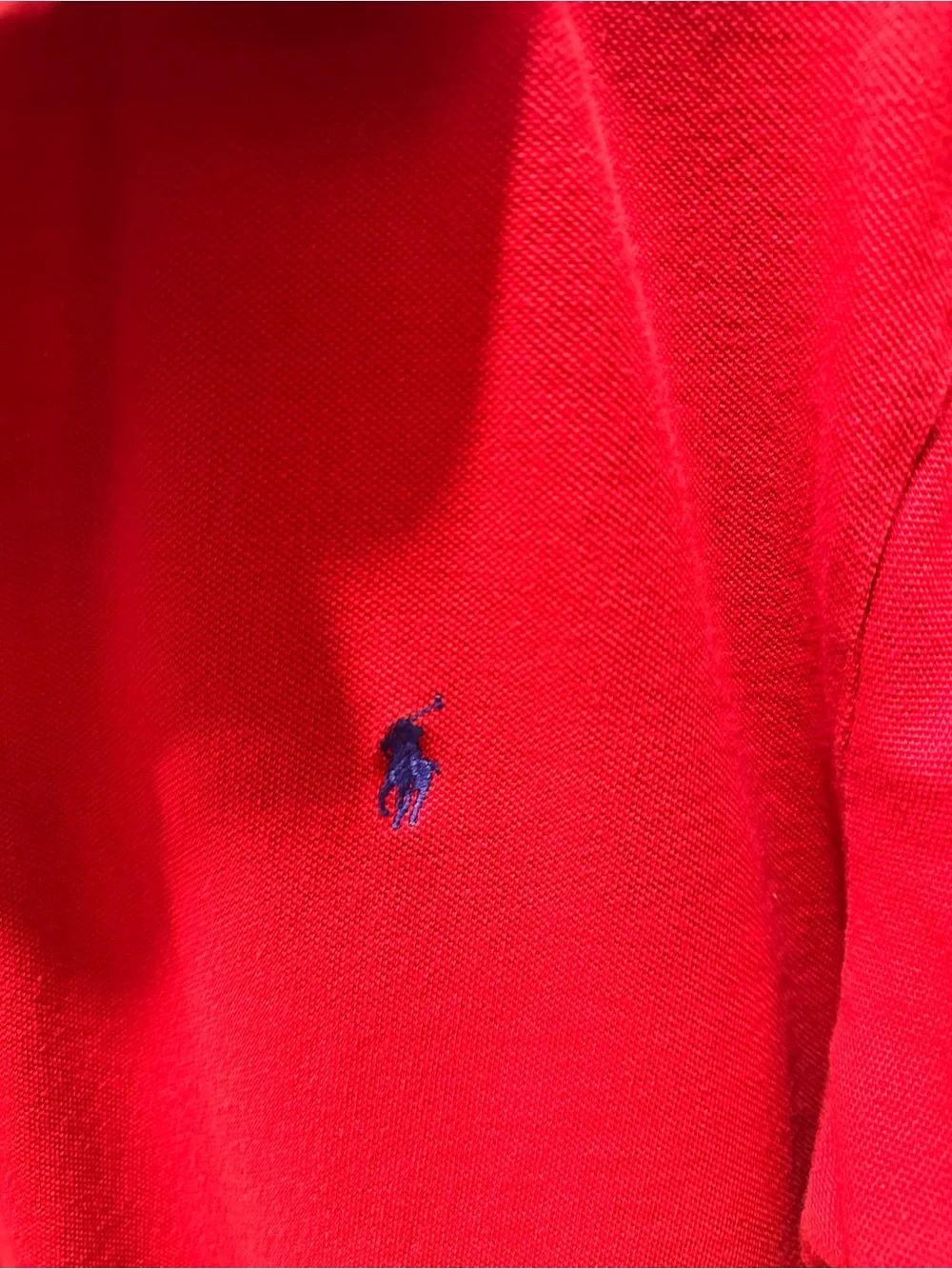Ralph Lauren Red Short-Sleeve Polo with Blue Pony